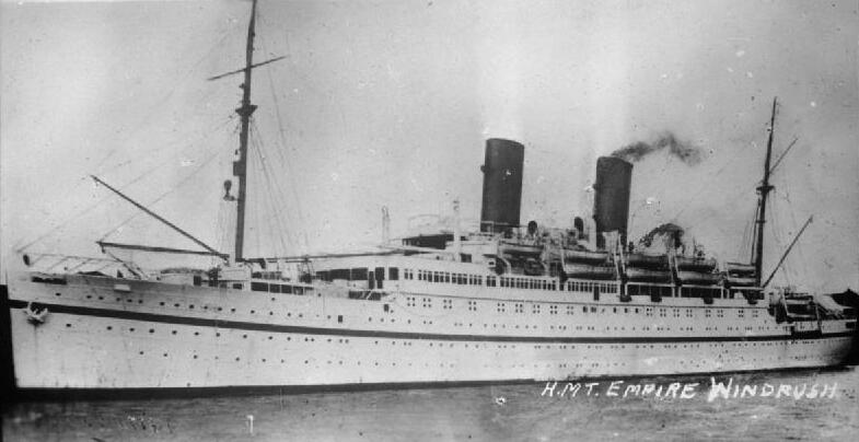 HMT Empire Windrush - postcard image, Date unknown.